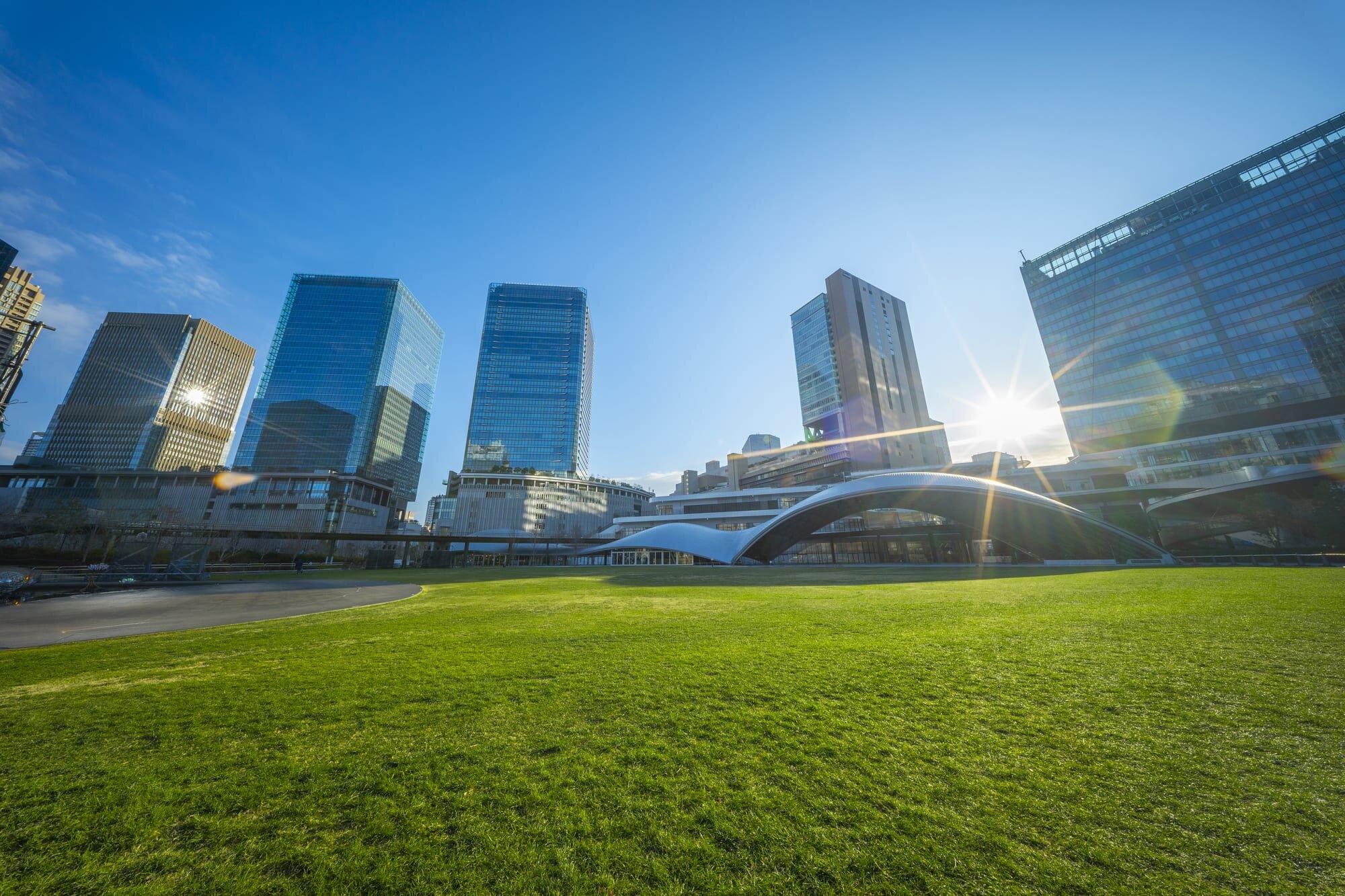 グラングリーン大阪の芝生の画像