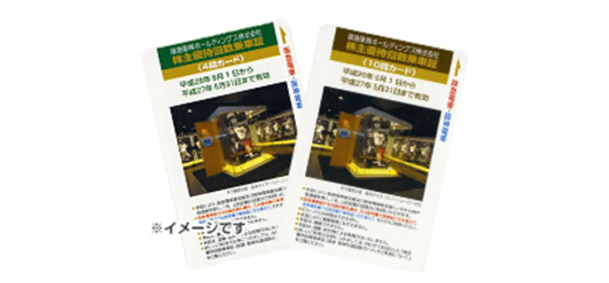 基本優待（100株以上）　阪急・阪神線共通回数カード